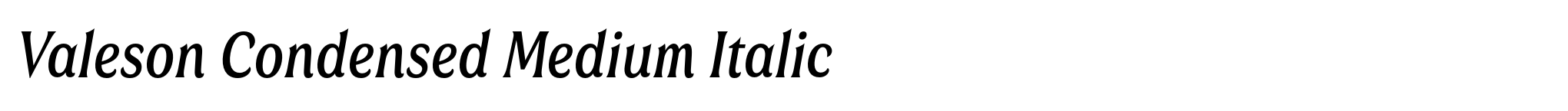 Valeson Condensed Medium Italic image